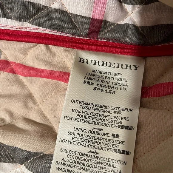 Burberry Red Quilted Puffer Jacket - Picture 8 of 9